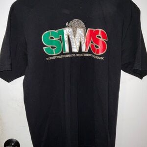 Streetwise Registered Trademark men’s Black Graphic T-Shirt size L